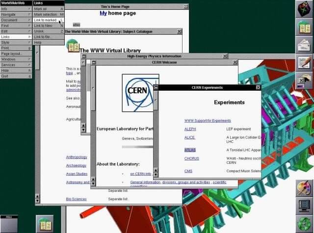 Registro de 1994 do CERN, quando a web já contava com mais de 10 milhões de sites